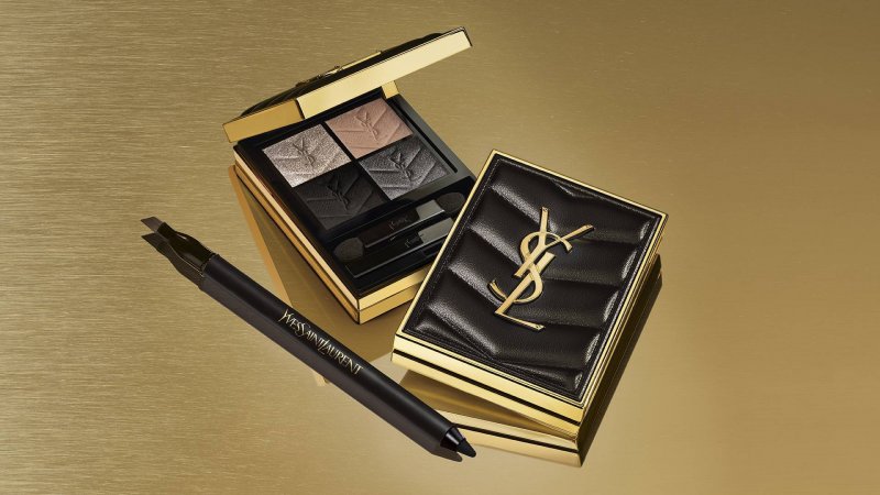 علبة Couture Mini Clutch بلون Over Noir من قسم الجمال في إيف سان لوران