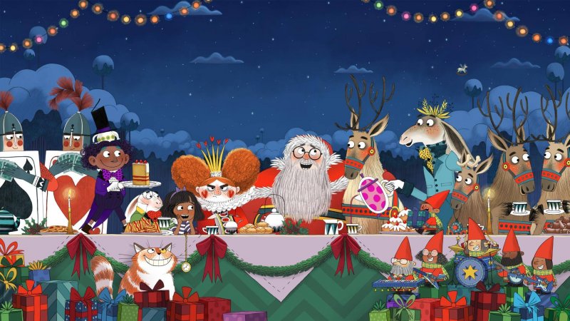 إنّ فيلم The Night Before Christmas in Wonderland المعروض على هولو وهولو على ديزني+ هو فيلم رسوم متحرّكة موسيقيّ يزور فيه سانتا أرض العجائب التي ابتكرها لويس كارول. ومع النجمين جيرارد باتلر في دور سانت نيك، وإميليا كلارك في دور ملكة القلوب، وأغاني غاي تشامبرز، إنّ الإصدار المميّز هذا ساحر بحقّ.  
صورة من Imdb.com