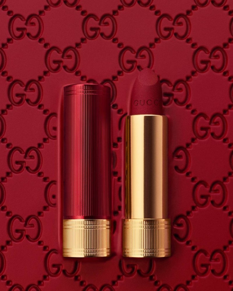 مستحضر Matt Lipstick بلون Rosso Ancora من غوتشي بيوتي 