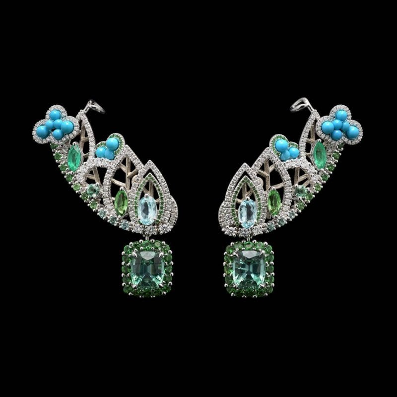 أقراط من مجموعة Diorexquis للمجوهرات الراقية بفصلها الثّاني من ديور 
