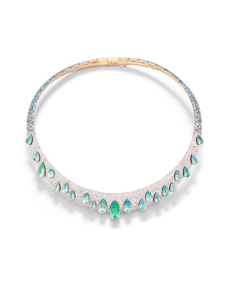 عقد Drops of Paraiba من مجموعة Stile Libero للمجوهرات الراقية من بوميلاتو 