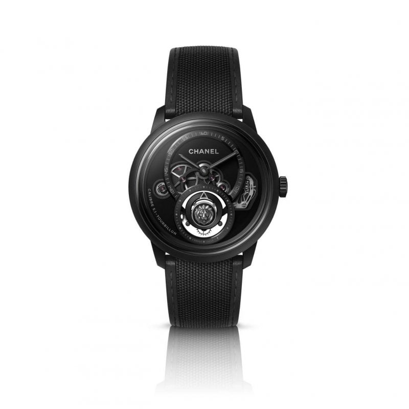 ساعة Monsieur Lion Tourbillon Black Edition من شانيل CHANEL 
