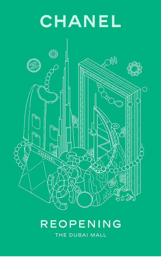 شانيل CHANEL تعيد إفتتاح بوتيكها في دبي مول
