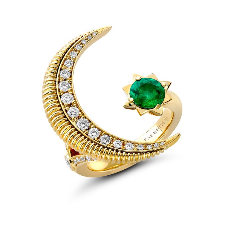 <p>Fabergé, Crescent Moon ring</p>
