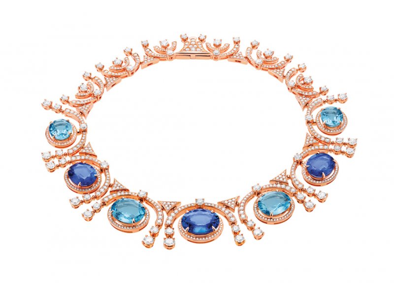 <strong>Bvlgari</strong>, Cinemagia high jewelry collection, Tiber Reflection necklace<br />
 