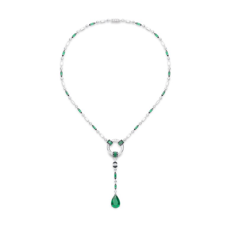 <strong>Boucheron</strong>, Nature Triomphante high jewelry collection, Pluie Art Déco necklace<br />
 