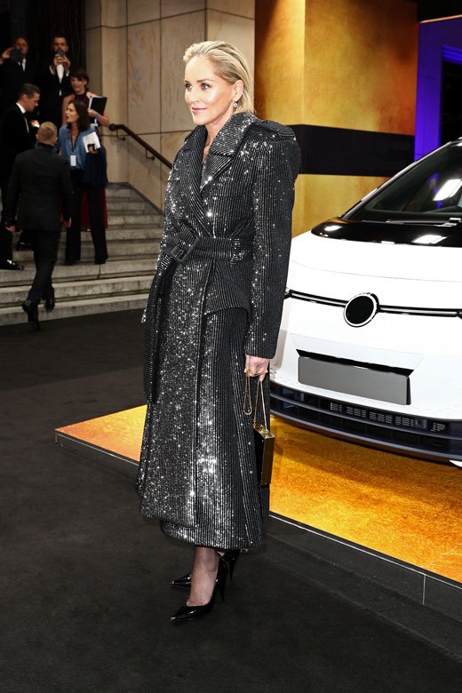 <strong>-Sharon Stone </strong>wearing <strong>Saint Laurent</strong><br />