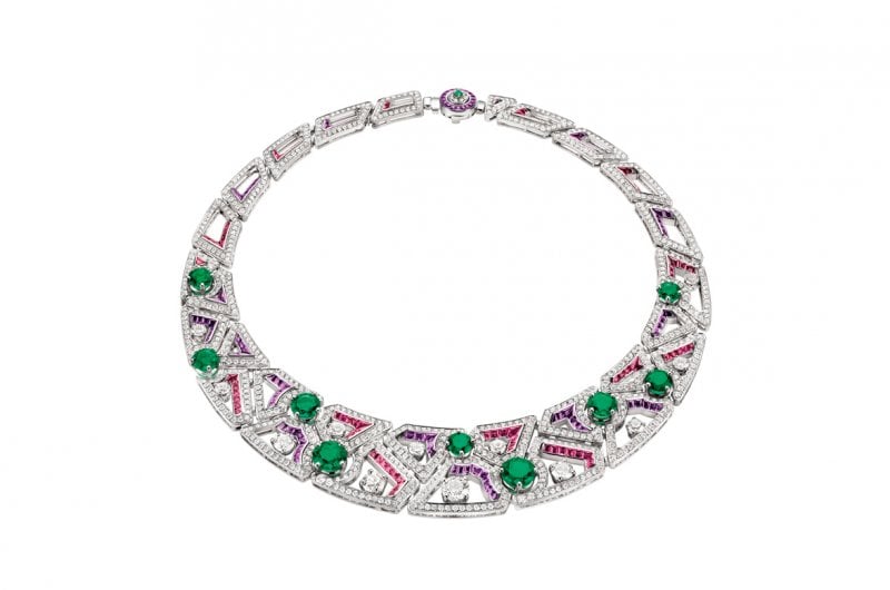 <strong>Bvlgari</strong>, Wild Pop high jewelry collection, Tron necklace<br />
 