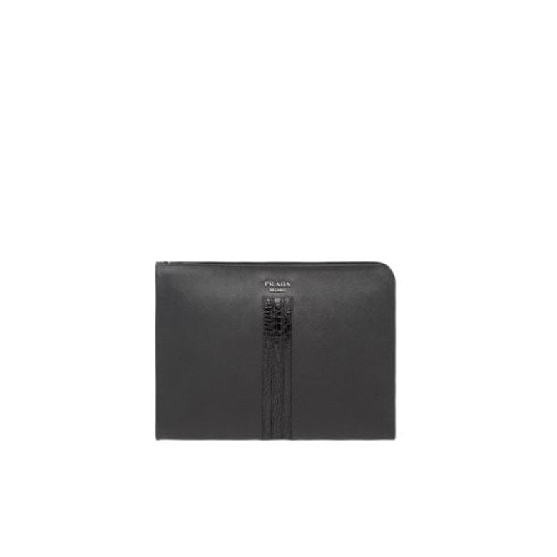 <strong>Prada</strong>, saffiano leather document holder