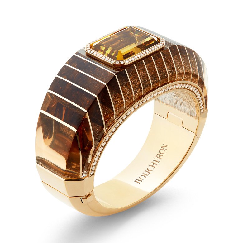 <strong>Boucheron</strong>, Paris, Vu Du 26 high jewelry collection, Taille Emeraude bracelet