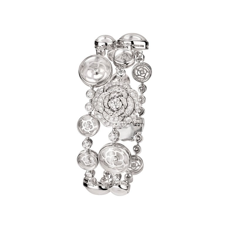 <strong>CHANEL</strong>, 1.5 1 Camélia. 5 Allures high jewelry collection, Cristal Illusion watch<br />
 