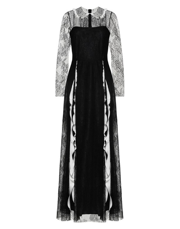 Lace dress in black<br />
 
