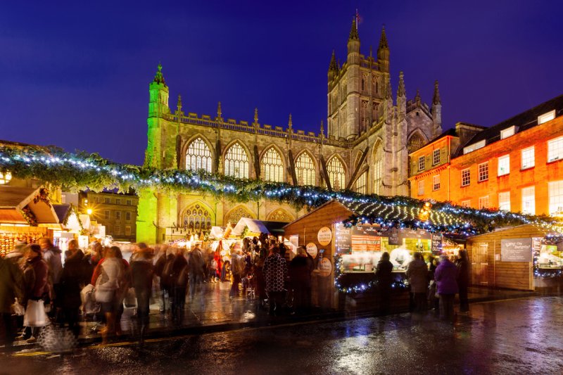 <strong>Bath, England </strong><br />
When it comes to enjoying the holiday spirit, England tops the list. Near the historic Roman baths in Bath, the traditional Christmas market will be a great place to visit amongst others during this time of the year.