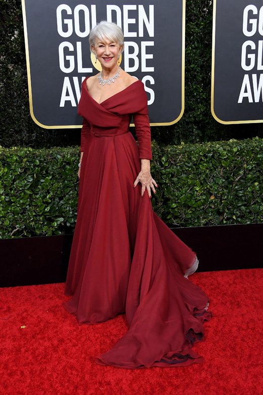 <strong>Helen Mirren</strong> in a custom-made <strong>Dior</strong> gown