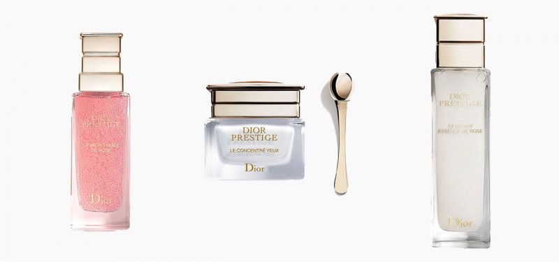 <strong>Dior</strong>, Dior Prestige La Lotion Essence de Rose<br /> <strong>Dior</strong>, Dior Prestige La Micro-Huile de Rose<br /> <strong>Dior</strong>, Dior Prestige Le Concentré Yeux