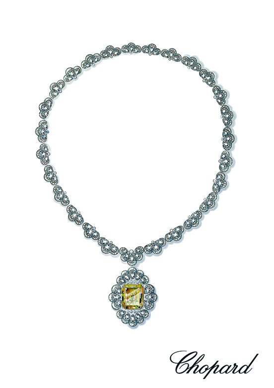 Sketch of Exceptional Gemstones collection necklace<br />
 