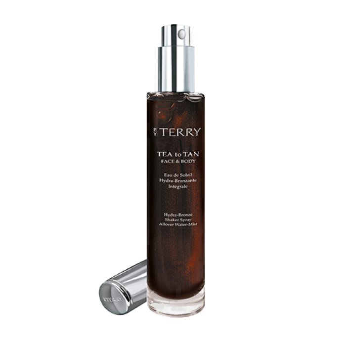 <strong>By Terry’s Tea to Tan Face & Body Instant Bronzer Spray</strong> is formulated with Native Active Water from tea. It creates a watercolor effect without a self-tanning agent.