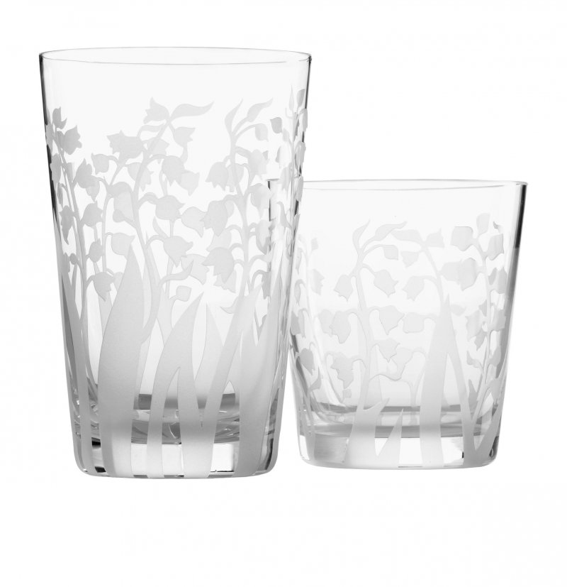<strong>Dior Maison</strong>, glasses with lily-of-the-valley pattern<br />