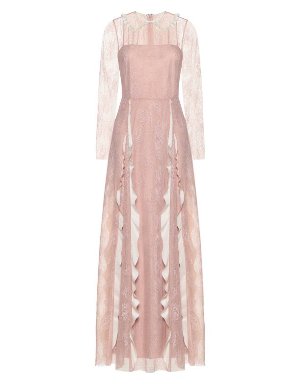 Lace dress in nude<br />
 