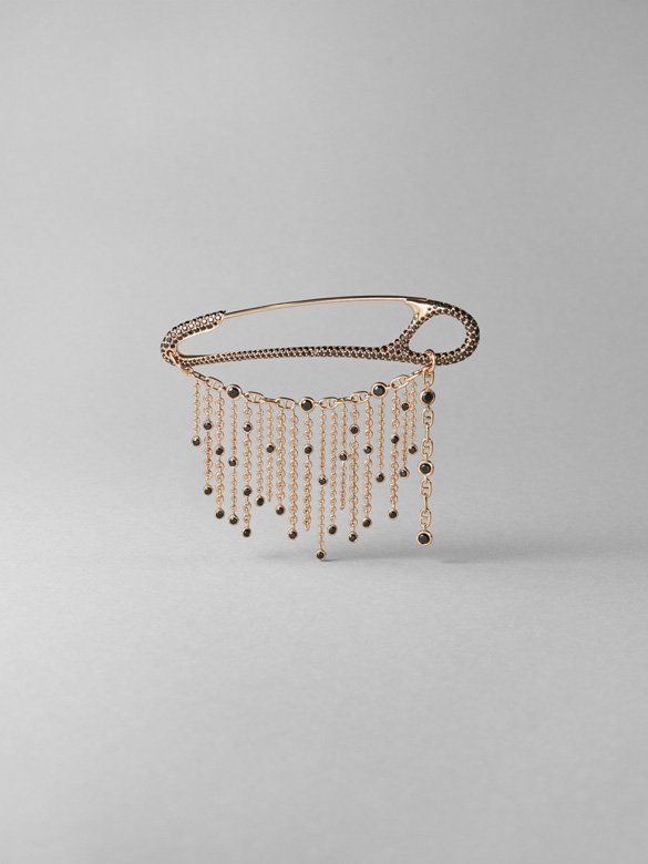 <strong>Hermès</strong> Black to Light high jewelry collection, Chaine d’Ancre Punk brooch<br />
 