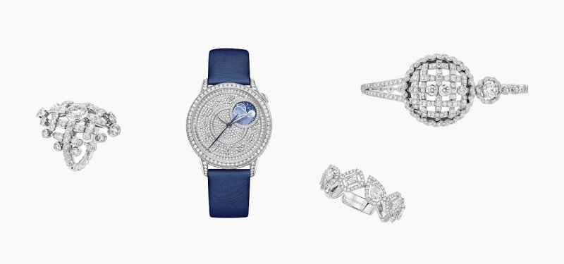 <strong>Special Occasion</strong><br /> <strong>Vacheron Constantin</strong> Égérie Moon Phase watch<br /> <strong>CHANEL</strong> Tweed de CHANEL high jewelry collection, Tweed Cordage bracelet<br /> <strong>CHANEL</strong> Tweed de CHANEL high jewelry collection, Tweed Frange ring<br /> <strong>Messika Paris</strong> My Twin ring