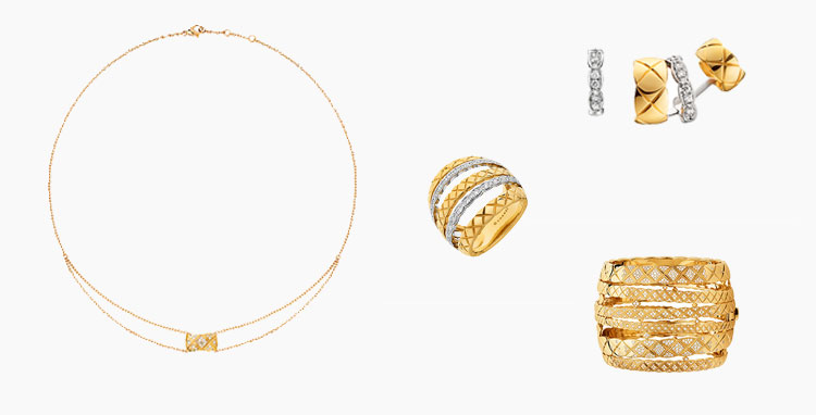 <strong>CHANEL</strong>, Coco Crush asymmetrical earrings, pendant, cuff and ring<br />
 
