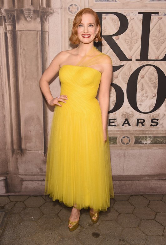 Jessica Chastain<br /> <em>Via Getty Images</em><br />