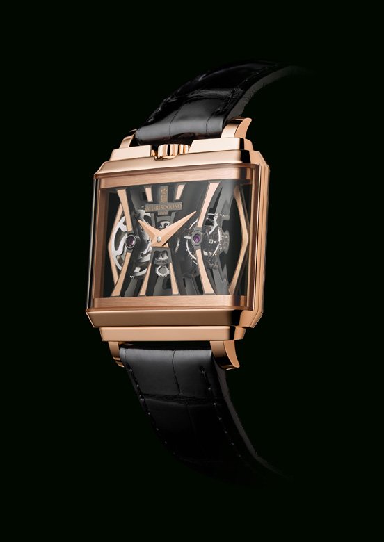 <p>In <strong>de Grisogono</strong>’s New Retro Tourbillon watch, Fawaz Gruosi introduces a modern approach to tradition by “squaring the circle” of the classic case to give it a modern touch fit for the sartorial man while preserving the timepiece’s timeless elegance.</p>

