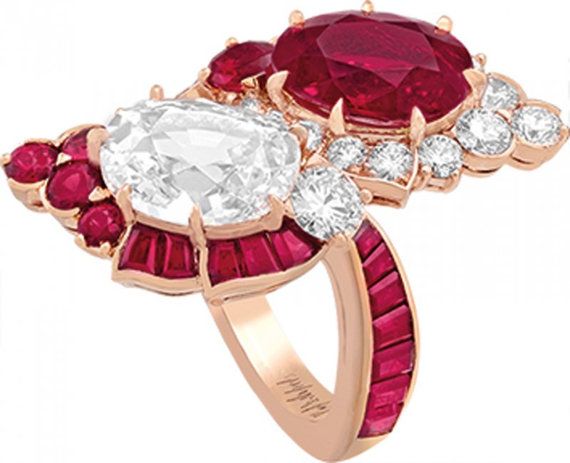 <strong>Van Cleef & Arpels</strong>, Treasure of Rubies high jewelry collection, Zita ring<br />
 