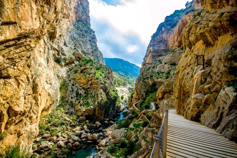 <strong>El Caminito Del Rey </strong><br />
If you’re looking for a small hike while you’re in Spain, this one is just perfect! Requiring half a day, this easy trail is located in Andalucía and filled with blooming orchids, whitewashed villages and ancient mountain towns with history. But hey, don’t let that “easy” fool you, as this hike will require bravery and mental endurance.