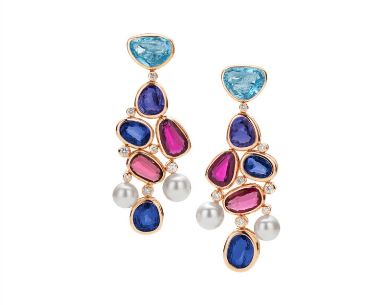 <strong>Bvlgari</strong>, Colour Treasures high jewelry earrings<br />
 