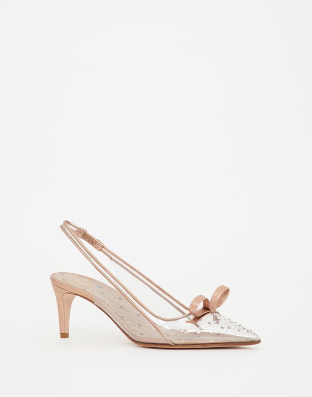 RED(V) Sandie kitten heel pumps