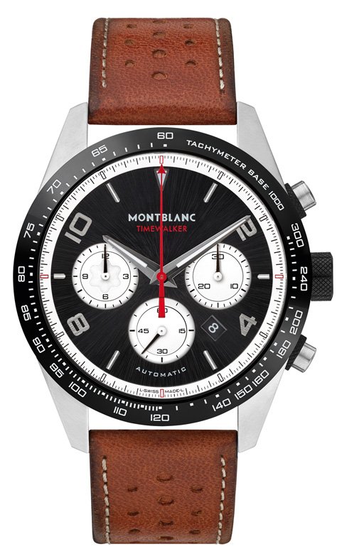 <p><strong>Montblanc’s TimeWalker Manufacture Chronograph Automatic </strong></p> <p>Powered by the Montblanc Manufacture chronograph calibre MB 25.10, this timepiece is designed in the shape of a steering wheel. Its movement allows a precise setting of time.</p>
