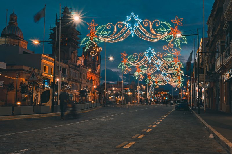 <strong>Downtown Valleta, Malta</strong><br />
From carolers singing on the street to magical lights that make your eyes sparkle, Malta welcomes you and your family to its Downtown Valleta for a holiday season that will be forever engraved in your memory.