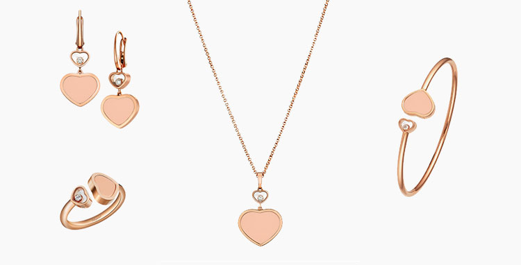 <strong>Chopard</strong>, Happy Hearts earrings, pendant, bangle and ring<br />
 