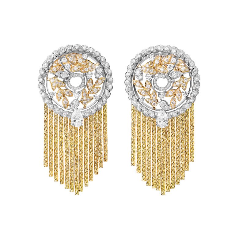 <strong>CHANEL</strong>, Le Paris Russe de CHANEL high jewelry collection, Blé Gabrielle earrings<br />
 