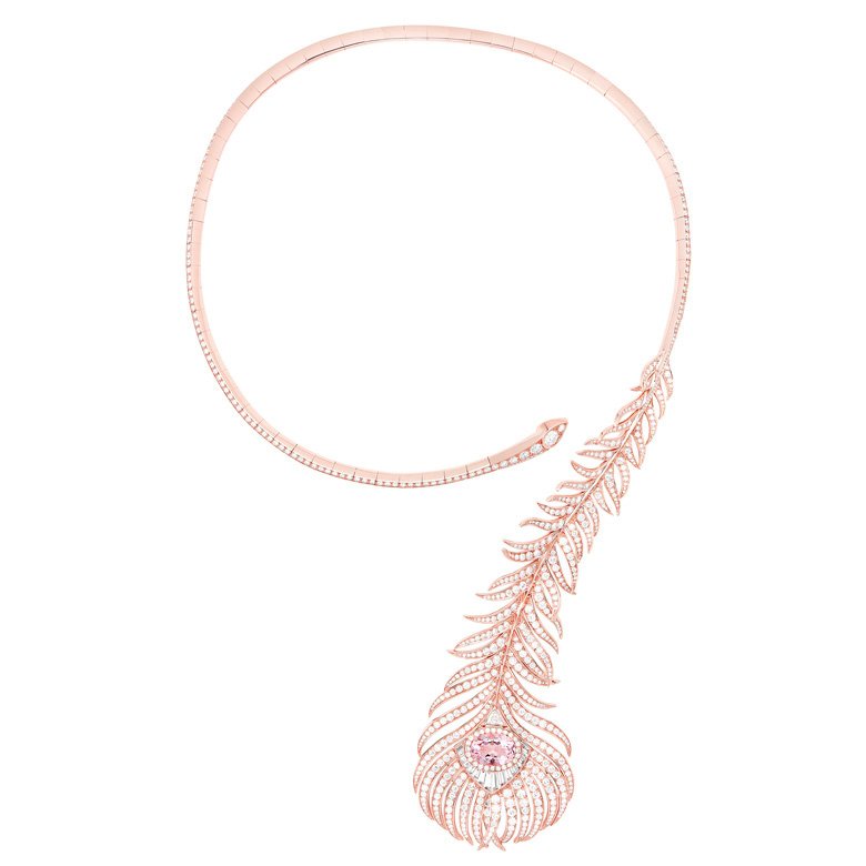 <strong>Boucheron</strong> Signature high jewelry collection, Plume de Paon question mark necklace<br />
 