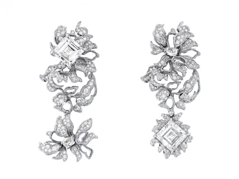 <strong>Dior</strong>, Dior Dior Dior high jewelry collection, Dentelle Guipure earrings<br />
 