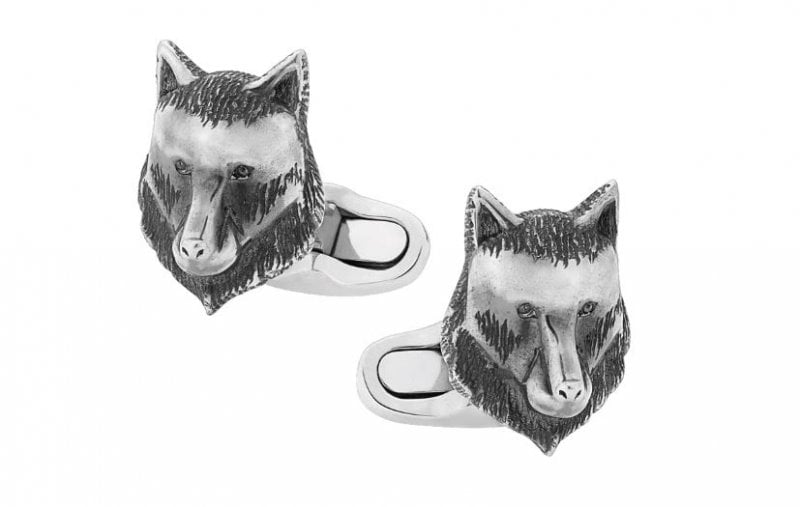 <strong>Montblanc</strong>&nbsp;wolf-head design cufflinks<br />
&nbsp;
