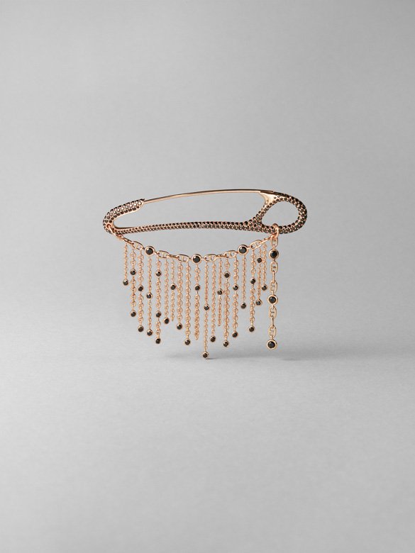<strong>Hermès</strong>, Black to Light high jewelry collection, Chaine d’Ancre Punk brooch<br />