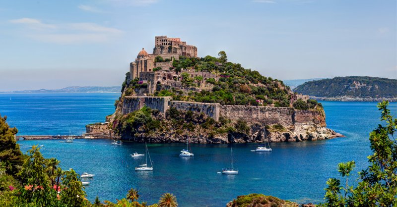 <p><strong>Ischia, Italy </strong></p> <p>From thermal spas to the old-school charm that takes over the place, you’re in for an interesting stay. Visit the medieval Castello Aragonese and fill your eyes with joy by exploring the fishing village of Sant’Angelo invaded by pastel hues.</p>