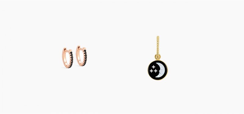 <strong>Dior</strong>, Rose Celeste earrings<br /> <strong>Botier</strong> small hoops