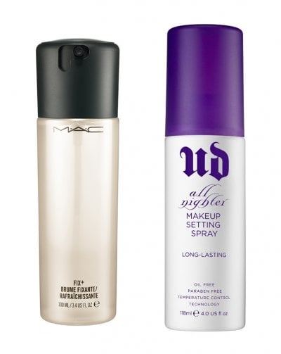 مقارنة بين مستحضرَيْ MAC&nbsp;Fix Plus وUrban Decay All Nighter Long-Lasting Makeup Setting Spray
