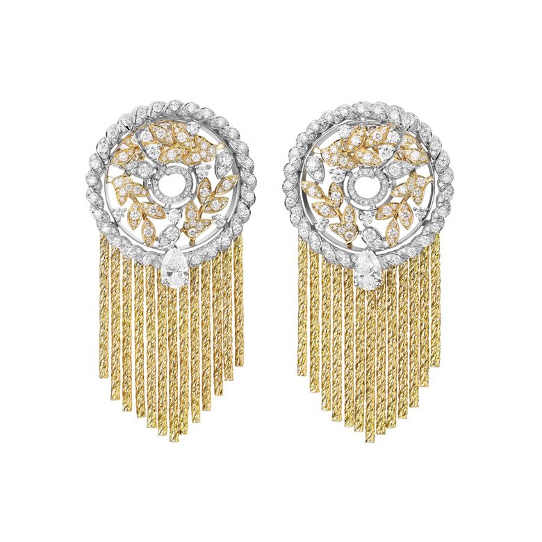 <strong>CHANEL</strong>, Le Paris Russe de CHANEL high jewelry collection, Blé Gabrielle earrings<br />
 