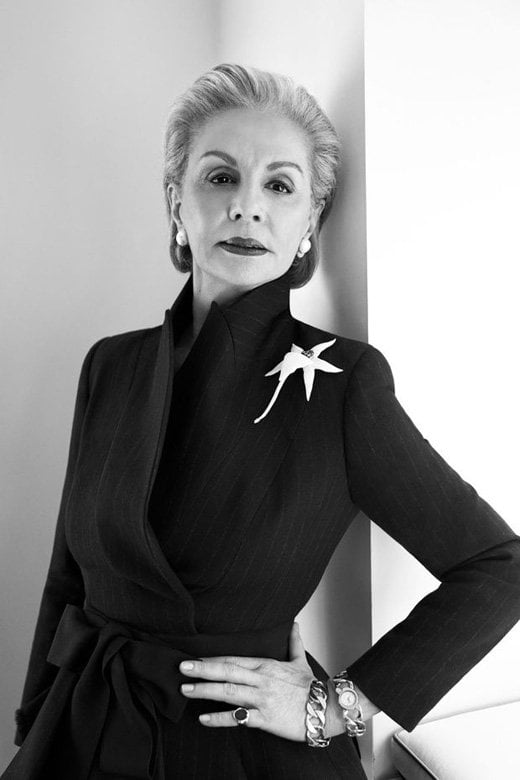<strong>Carolina Herrera</strong><br /> <em>Photo Courtesy of Pinterest.com</em><br />
By redefining effortless elegance, she made headlines thanks to her creativity and unparalleled style. She’s in fact the one who made the white button down and taffeta shirt an icon in the world of fashion.<br />
 