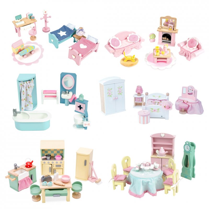 Le Toy Van, Daisylane complete dollhouse furniture set<br /> <em>Via Letoyvan.com</em>
