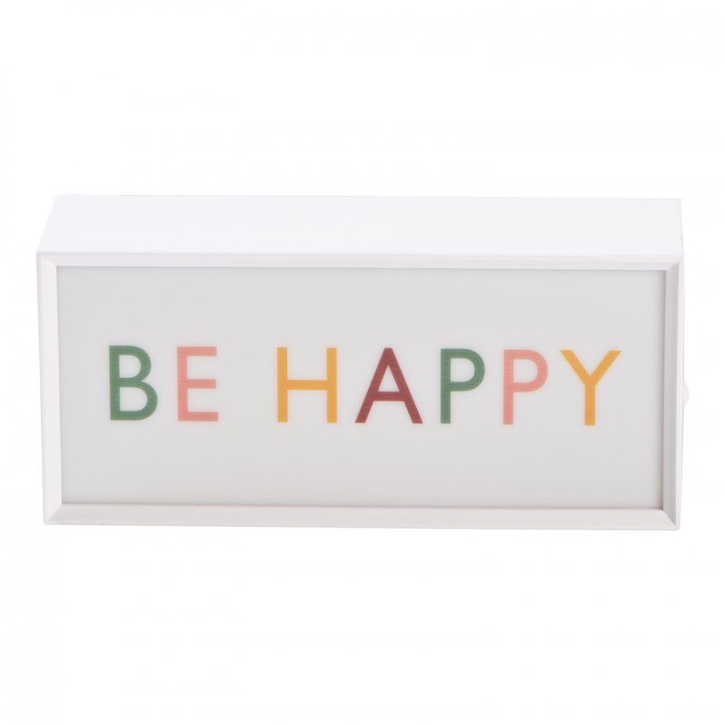 <strong>Jox</strong>, Be Happy light box<br /> <em>Via Alexandalexa.com</em><br />