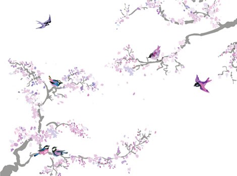 <strong>Bambizi</strong>, Chinoiserie Garden wall mural<br />