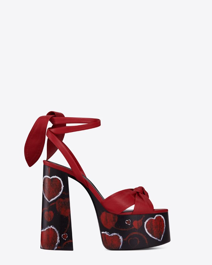 Saint Laurent platforms<br /> <em>Available at Harvey Nichols-Dubai</em><br />
&nbsp;