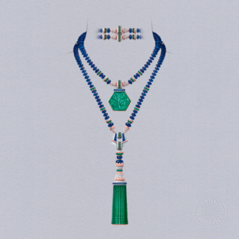 <strong>Van Cleef & Arpels</strong>, Romeo & Juliet high jewelry collection, Giardino long necklace<br />
 